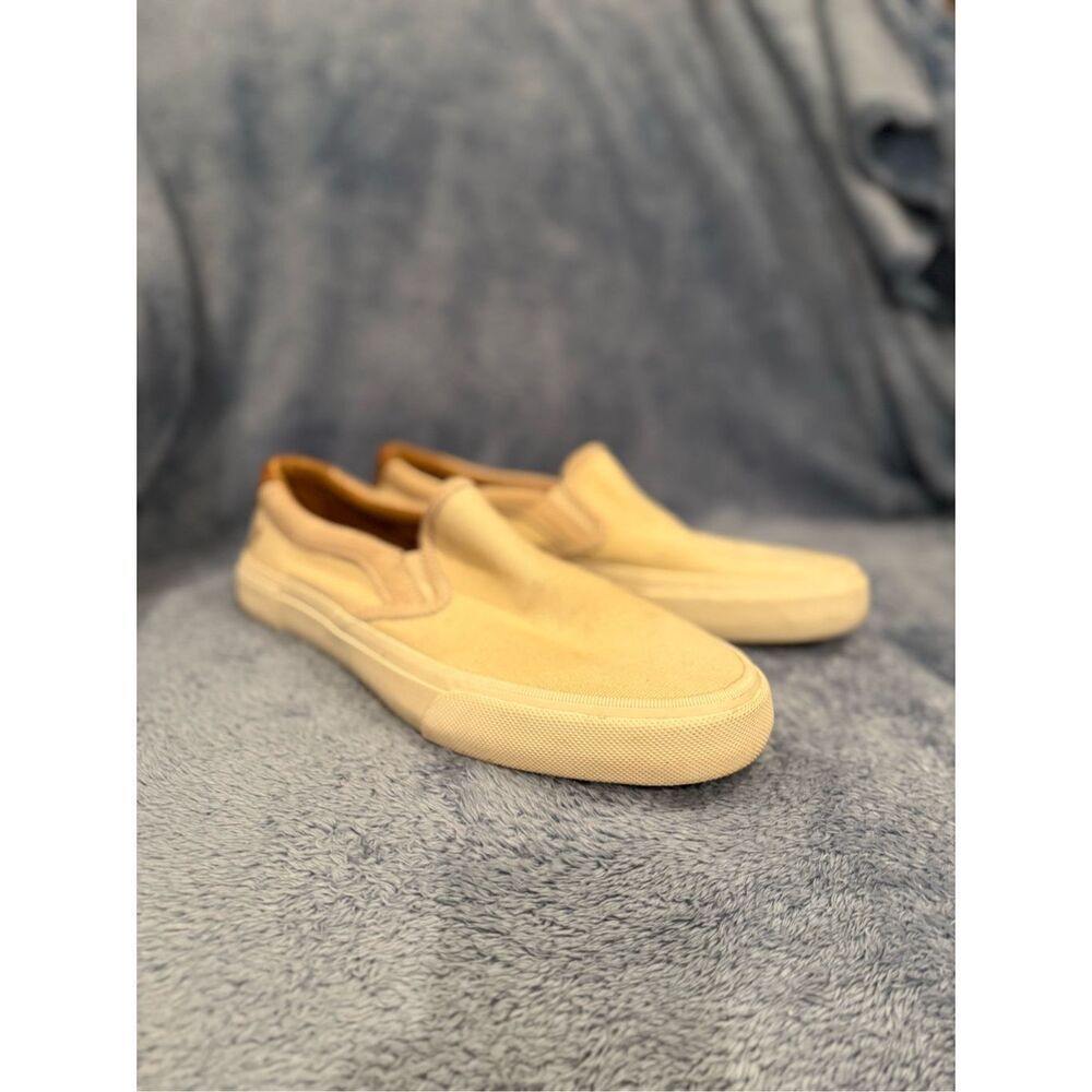✅Frye Men’s canvas ludlow off white sneakers size 11
